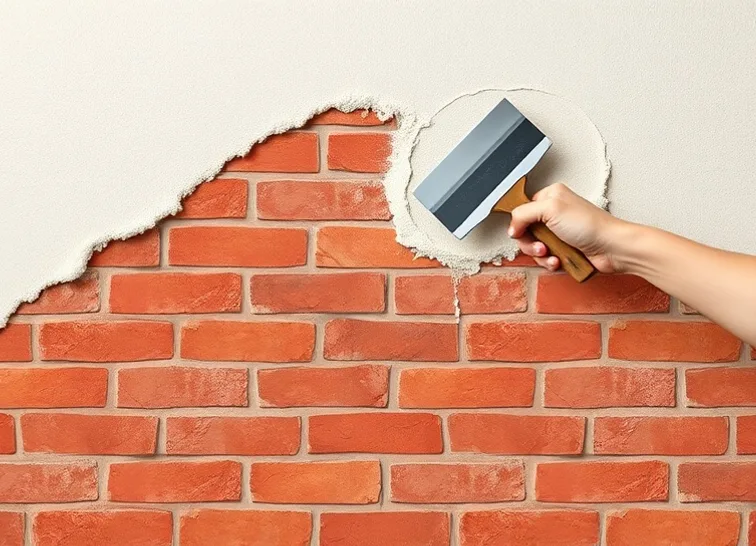 Application d'un enduit décoratif à la lisseuse sur un mur